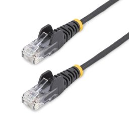 Cable Ethernet Cat6 StarTech Slim 15m Negro 28AWG UTP LSZH PoE++ 100W