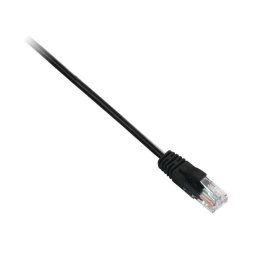 Cable de red V7 Cat6 2 m UTP RJ45 macho a macho negro con conectores bañados en oro