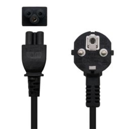 Cable alimentación trébol Nanocable 10.22.0302-L200 2m CEE7 macho a C5 hembra negro