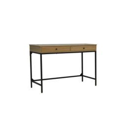 Escritorio Studim Negro Estructura Metálica 2 Cajones Diseño Industrial Minimalista