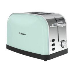 Tostadora de pan 950W acero inoxidable verde 7 niveles 2 ranuras funciones extra