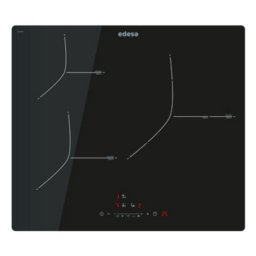 Placa de inducción Edesa EIS-6330 R 3 zonas Vidrio Negro Touch Integrado
