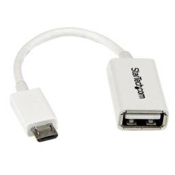 Cable adaptador Micro USB OTG StarTech UUSBOTGW blanco 12 cm macho a hembra