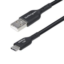 Cable USB-A a USB-C StarTech 3 m 3A Carga Rápida TPE Negro