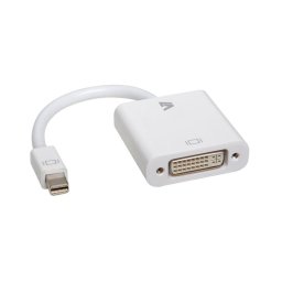 Adaptador Mini DisplayPort a DVI-D V7 0,17 m blanco cobre para MacBook y proyectores