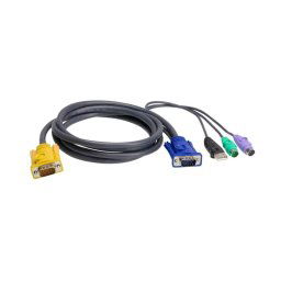 Cable KVM ATEN 3 m PS/2 USB VGA SPHD-18 Negro para Consola y PC