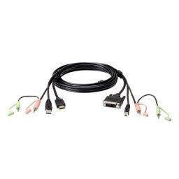 Cable KVM ATEN HDMI a DVI-D USB con audio 1,8 m Negro