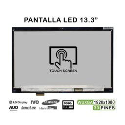 Pantalla Con Cristal De 13.3" Para Portátil Lenovo Thinkpad X380 Yoga 20lh Fhd 02da168