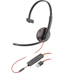 POLY BW C3215 - Auriculares, USB / Jack, mono, Blackwire C3215, a granel