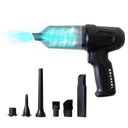 Grunkel Carforce2 Aspiradora de Coche Succión12KPA Filtro HEPA Incluye accesorios Negro