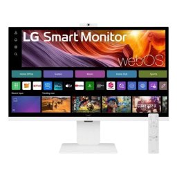 Monitor Smart LG 32U850SA-W 31.5" UltraHD 4K IPS webOS 24, Webcam FullHD, USB-C 65W, HDR10, altura