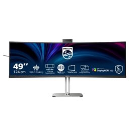 Monitor Philips 49B2U6900CH 49" Dual QHD 75Hz VA Curvo HDR400 Webcam KVM USB-C