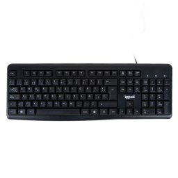 Teclado de membrana iggual CK-BASIC2-105T Layout ES USB completo negro silencioso