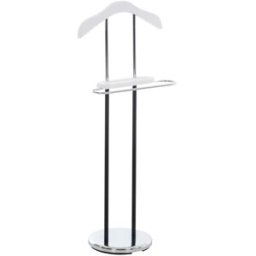 CLP Galán de noche con percha y barra para pantalones Metal Blanco