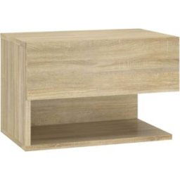 Maison Chic Mesita de noche de pared madera marrón 46x29.5x30 cm