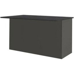 Dmora Isla de cocina imitación madera antracita, pizarra 155x90h90 cm