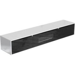 Urban Meuble Mueble tv blanco y negro brillo con iluminación led de colores 180*30
