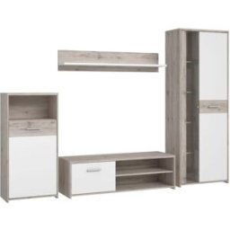 Home Heavenly Mueble de salón 266 cm 4 módulos color blanco-arena