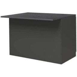 Dmora Isla de cocina imitación madera antracita, pizarra 125x90h90 cm