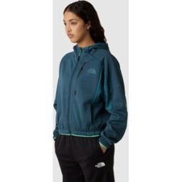 The North Face Forro polar con capucha de mujer Mountain Athletics . Esmeralda Azul XL