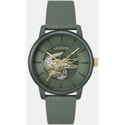Lacoste Reloj de hombre 12.12 Automatique 2011384 de piel verde. Verde