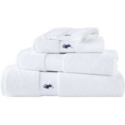Ralph Lauren Home Toalla de baño algodón 600 gr/m2 Polo Player 24 . Blanco Lavabo