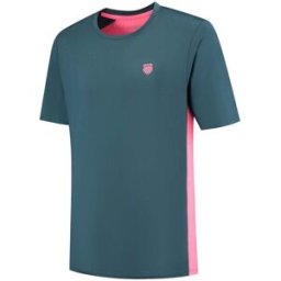 K-SWISS Camiseta de tenis y pádel de hombre HYPERCOURT MIX MELANGE CREW K·Swiss. Azul Turquesa S