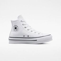 Converse Zapatillas casual de niños Chuck Taylor All Star Eva Lift Leather Platform High Top . Blanco 35,5