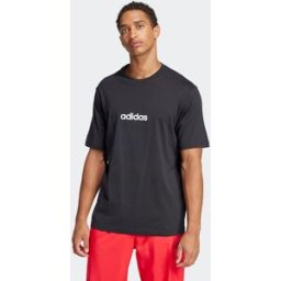Adidas Camiseta de hombre Essentials Linear Single Jersey . Negro M