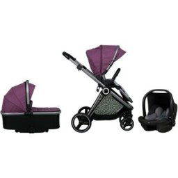Casualplay Carro de bebé trío Match 3 Space + Capazo + Silla de coche Verai i-Size . Púrpura niño