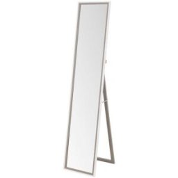 LOLAhome Espejo de pie blanco y gris de 154x34 cm