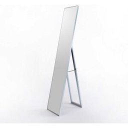LOLAhome Espejo de pie plateado de 151x31 cm