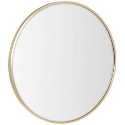 LOLAhome Espejo de pared redondo dorado de 60 cm