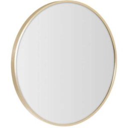 LOLAhome Espejo de pared redondo dorado de 50 cm
