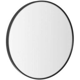 LOLAhome Espejo de pared redondo negro de 60 cm