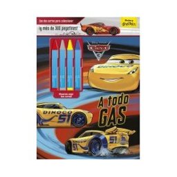 Libros Disney Cars 3. A Todo Gas: Libro Para Colorear Con Ceras Y Pegatinas