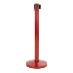 Poste rojo con cinta de 2 metros