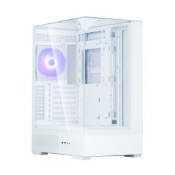 Caja Zalman P40 Prism Atx 3xvent 120mm Argb 2xusb 3.0 Blanco Sin Fuente