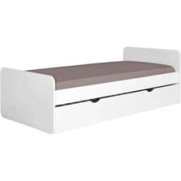 ID Kids Cama nido madera maciza blanco 90x190 cm