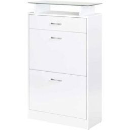 Homcom Organizador de zapatos 60x24x105.5 cm blanco