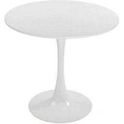 Versa Home Mesa de cocina redonda en madera aglomerada blanco