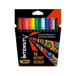 Rotulador bic intensity estuche de 12 unidades colores surtidos