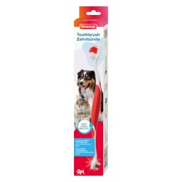 Cepillo de dientes de doble cara beaphar para perros y gatos - 1 unidad