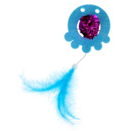 TIAKI pulpo de juguete para gatos con pluma - 1unidad