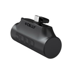 Power Bank Celly 5000 BK Compacta USB-C 5000 mAh Negro