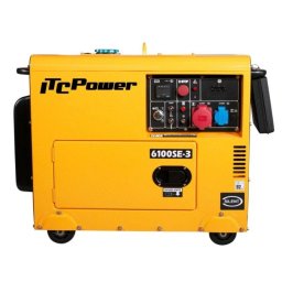 Generador eléctrico diésel Itcpower NT-6100SE-3 trifásico con ATS y AVR