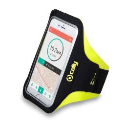 Celly Arm Band Brazalete Amarillo para Smartphone hasta 6.5
