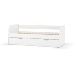 ID Kids Sofá cama nido madera maciza blanco 80x200 cm