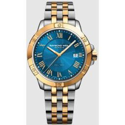 Raymond Weil Reloj de hombre Tango de cuarzo con armis bicolor de acero inoxidable con oro amarillo PVD. Plata