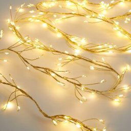 El Corte Inglés Guirnalda decorativa Rama con 240 luces LED Navidad . Blanco